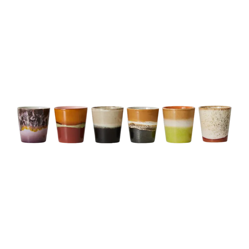 6 Tasses à café en terre cuite - HKliving