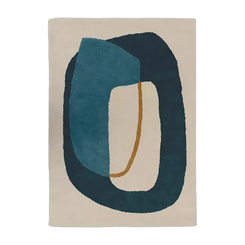 Tapis en laine bleu orage 120x170cm Inclusion - Edito