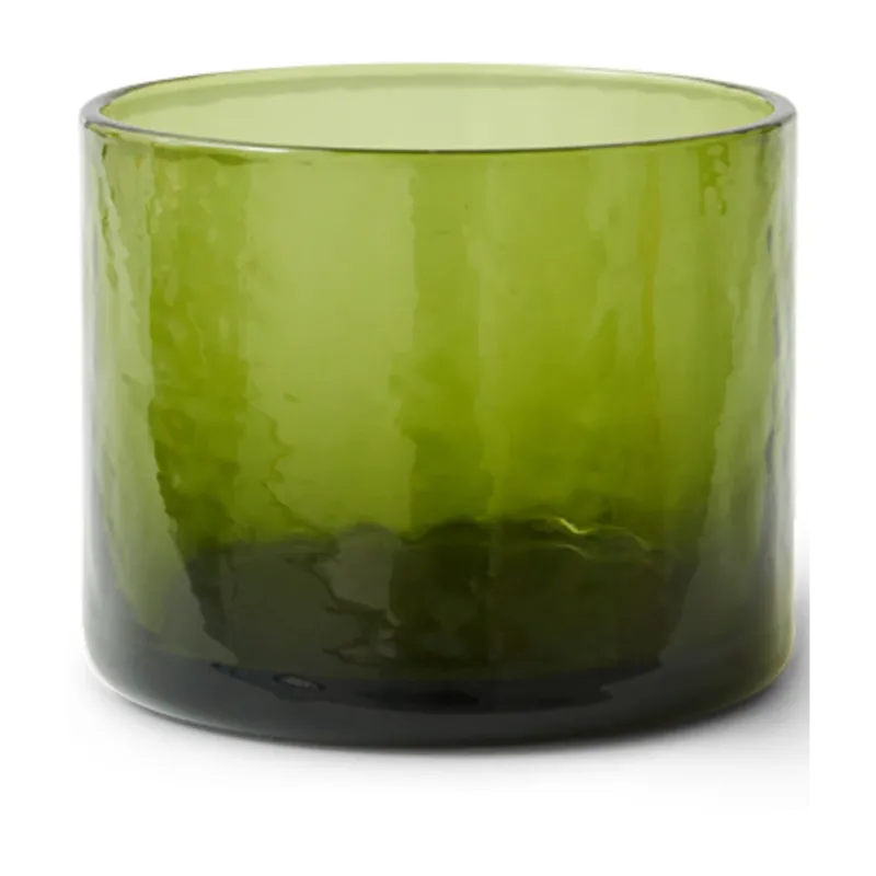 Verre en verre vert 8x6,5cm Tube - HKLIVING