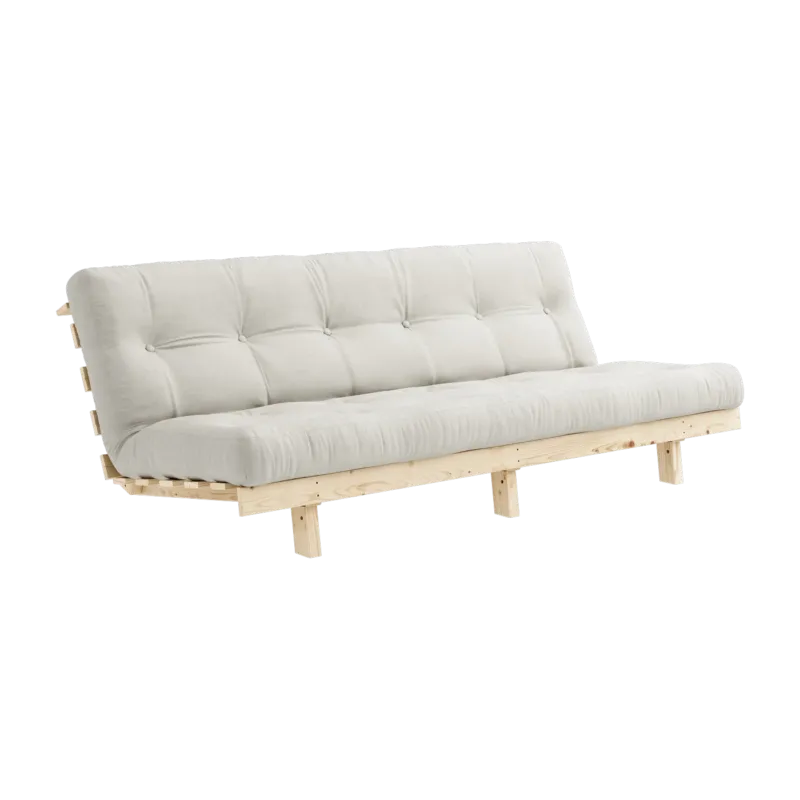 Canapé convertible en bois de pin et matelas naturel 130x200cm Lean - Karup Design