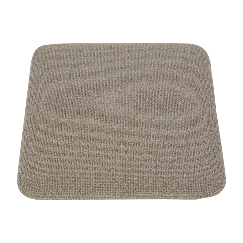 Coussin de siège pour tabouret taupe bouclé 27,5x32x2,5cm Curva - AYTM