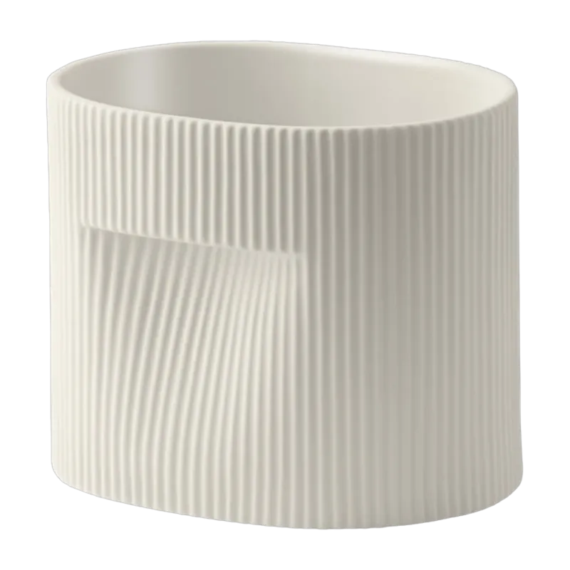 Cache-pot en argile off-white 15cm Ridge - Muuto