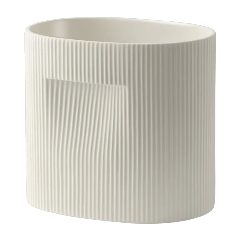 Cache-pot en argile off-white 24cm Ridge - Muuto
