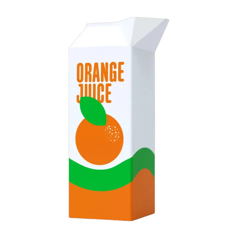 Vase en céramique blanc et orange 8x8x23cm Orange Juice - Fluid Market