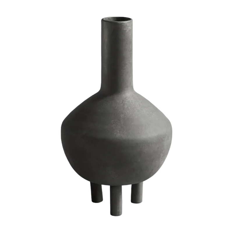 Vase canard en céramique gris foncé 21x21x35,5cm - 101 COPENHAGEN