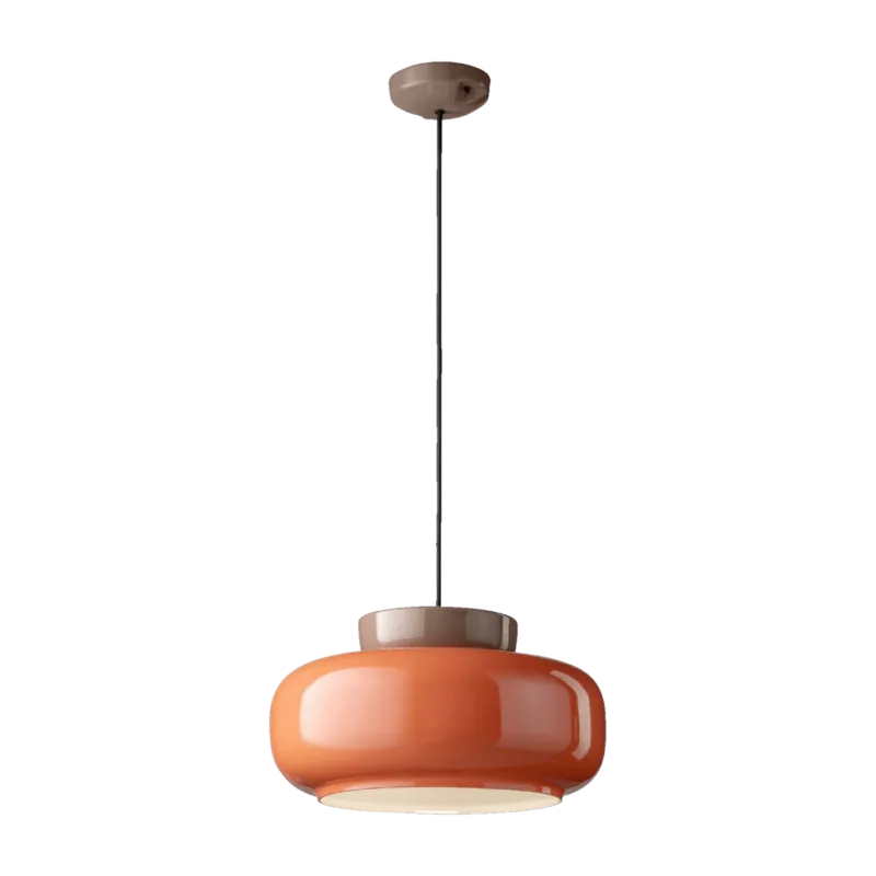 Suspension en céramique orange pokè 37x20cm Maracanà - Ferroluce