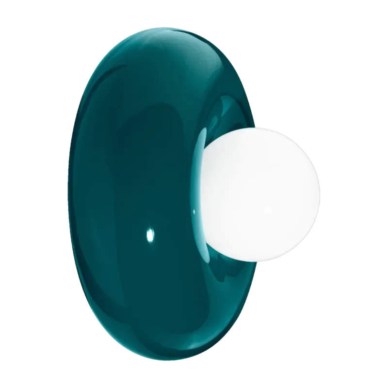 Applique murale en céramique verte pétrole 25x16cm Bumbum - Ferroluce