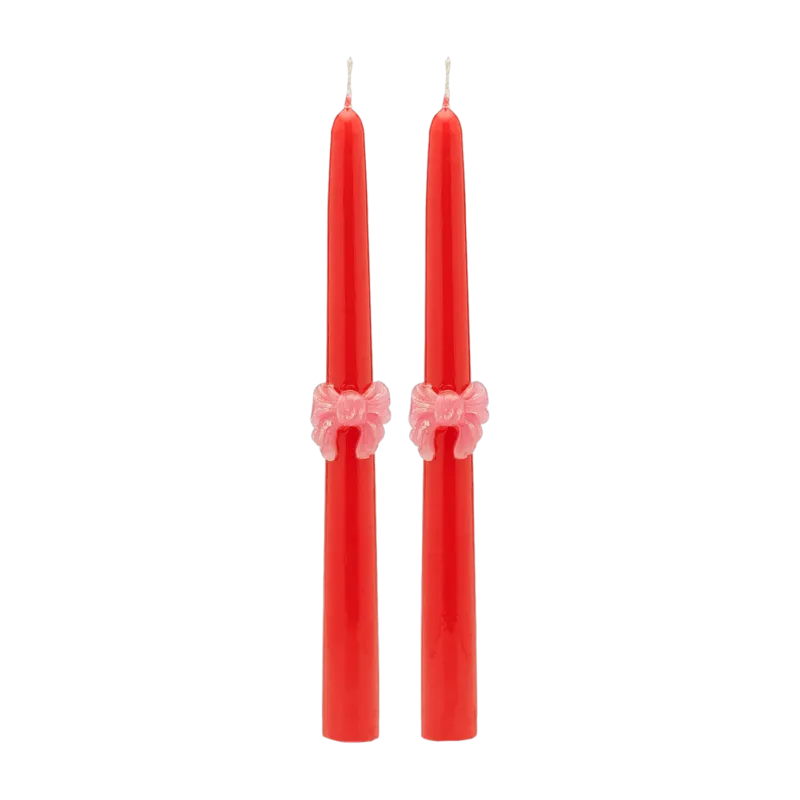 2 bougies 25 cm Bow - Anna + Nina