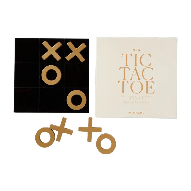 Jeux morpion 19x19cm Tic Tac Toe- Printworks