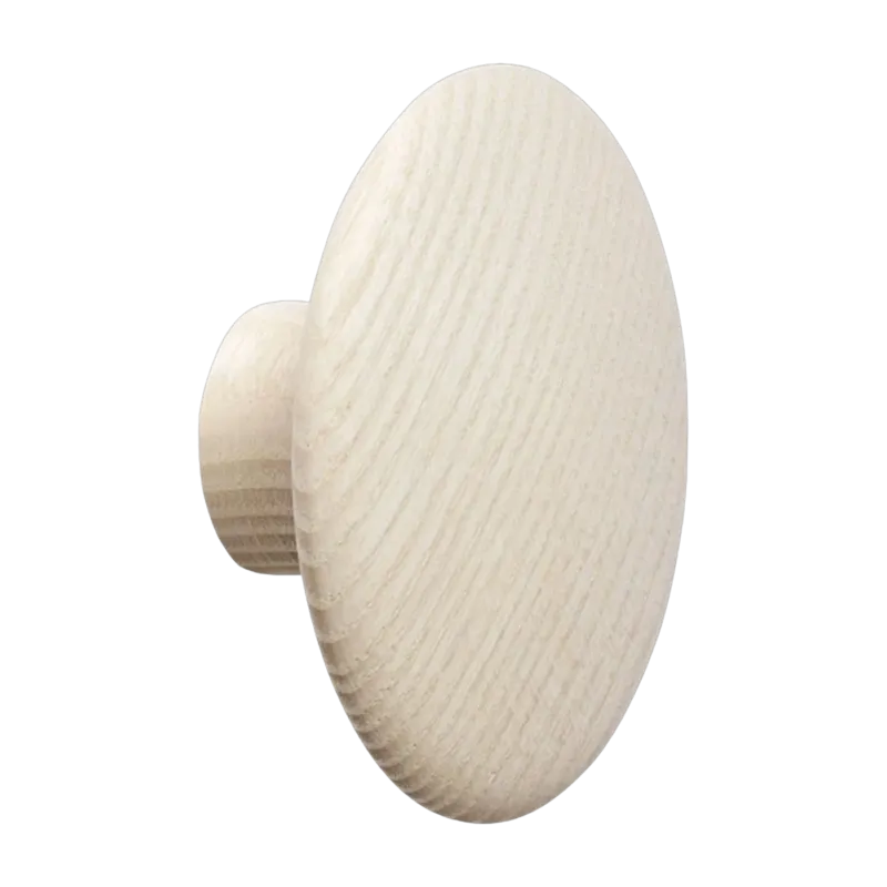 Patère ronde en frêne clair 6,5 cm The Dots - Muuto