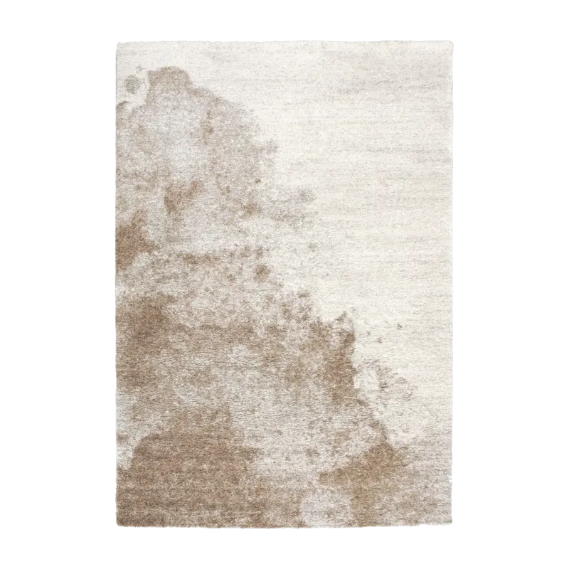 Tapis rectangulaire en laine ocre 160x230cm Ecume - Edito