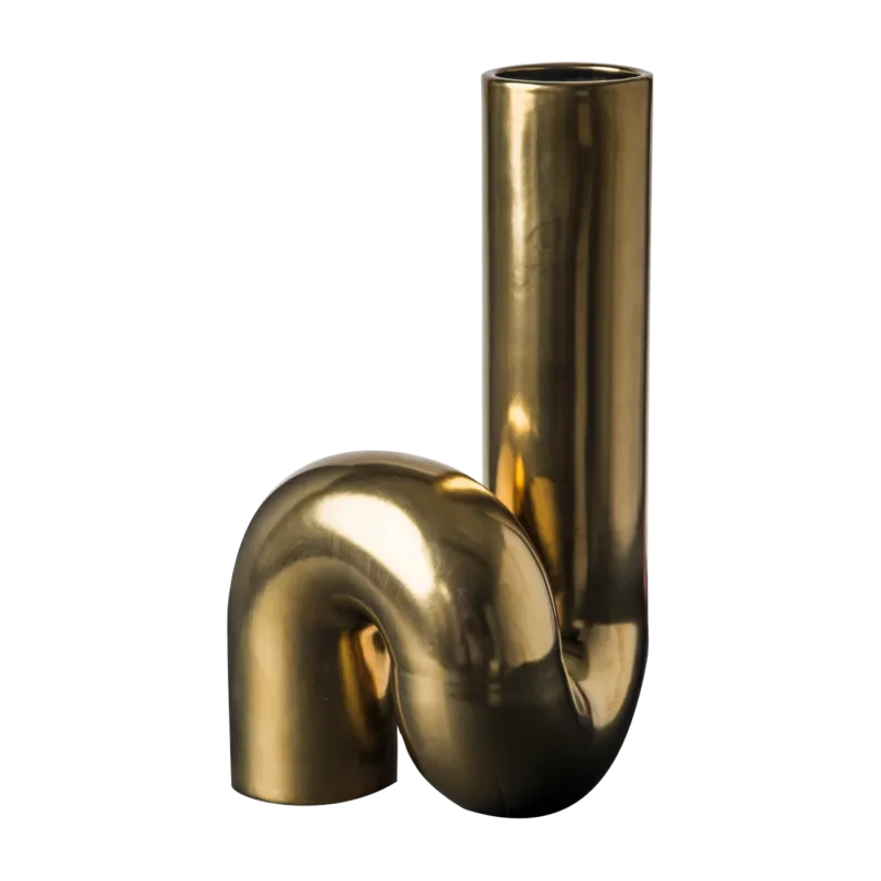 Vase en céramique émaillée doré 37cm Yourtube - Pols Potten