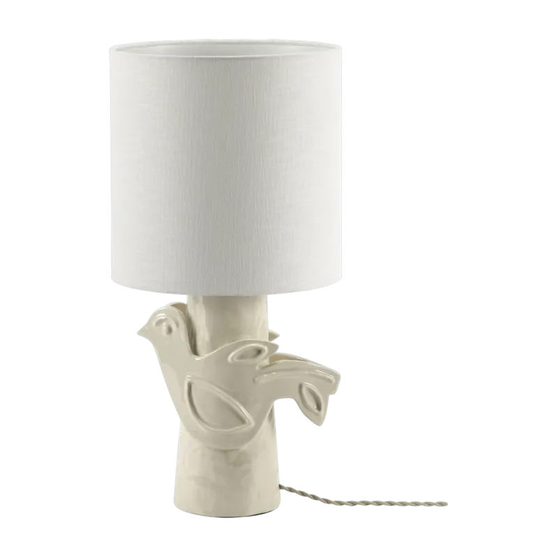 Lampe à poser colombe en grès vitré blanc 52cm Paloma - Serax
