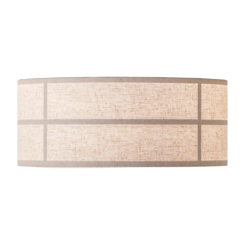Plafonnier en acier et lin naturel 20x50cm Hashira - Audo