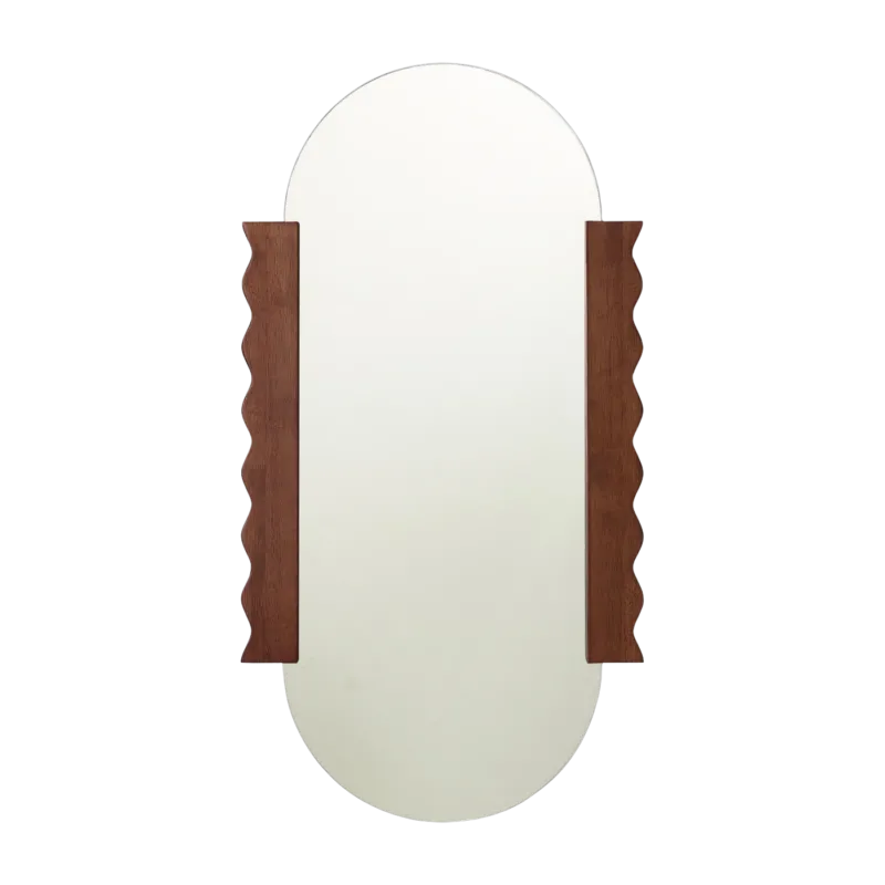 Miroir en bois massif d'hévéa 53x100x3cm Heju x Nobodinoz - Nobodinoz