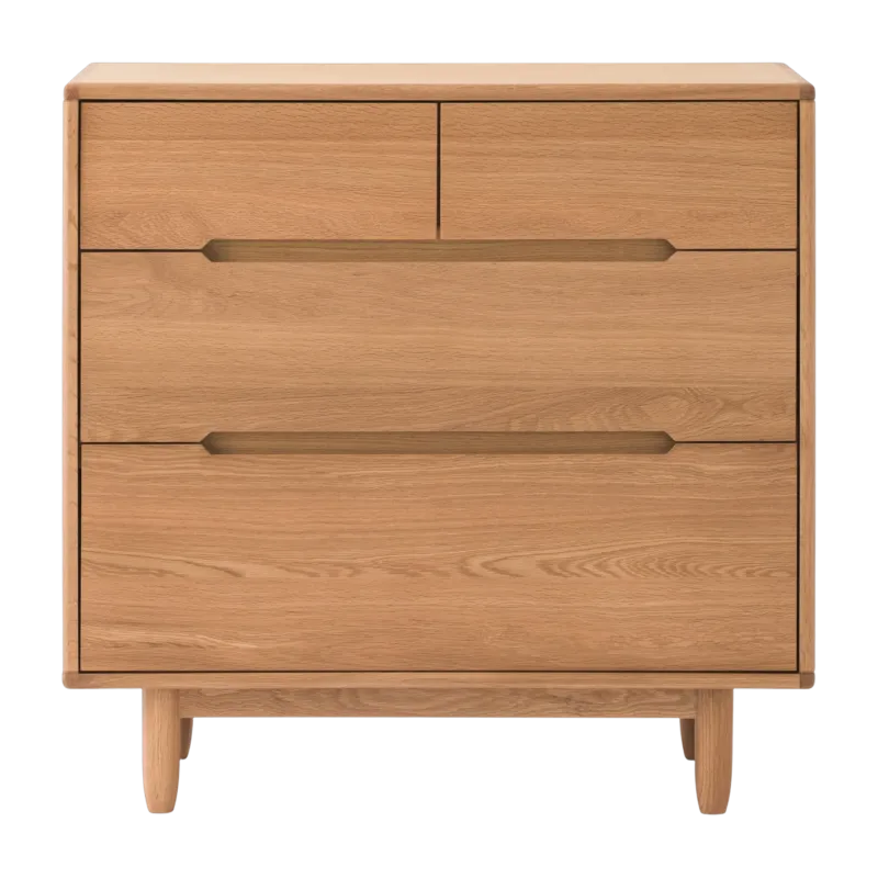 Commode 4 tiroirs en chêne massif naturel 50x87x85cm Pure - Nobodinoz