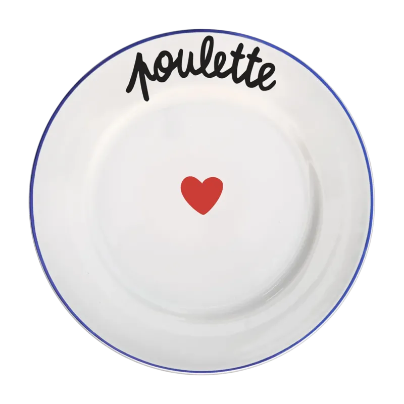 Assiette à dessert 22cm Poulette - Pied de poule