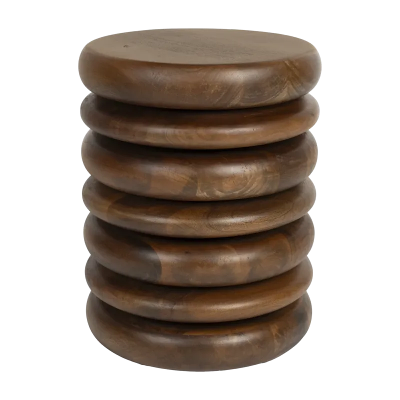 Table d'appoint en bois de manguier 35x45cm Disc - Zuiver