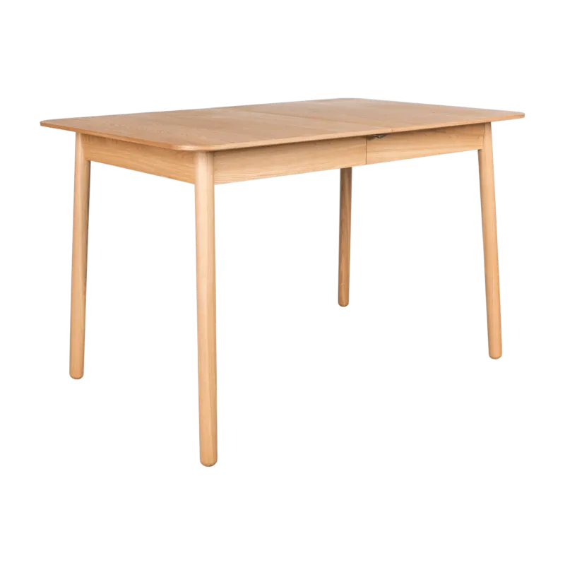 Table à manger rectangulaire avec rallonge en chêne naturel 120/162x80cm Glimps - Zuiver