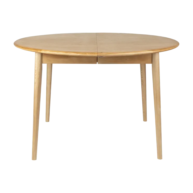Table à manger ronde avec rallonge en chêne naturel 120/160cm Twist - Zuiver
