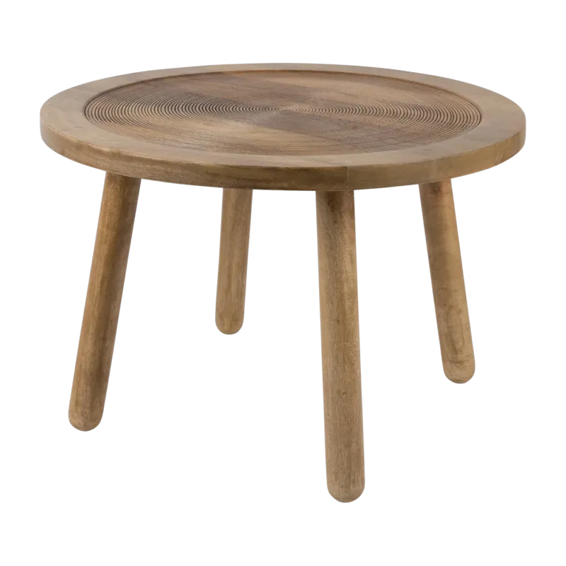 Table d'appoint ronde en bois de manguier 60x40cm Dendron - Zuiver