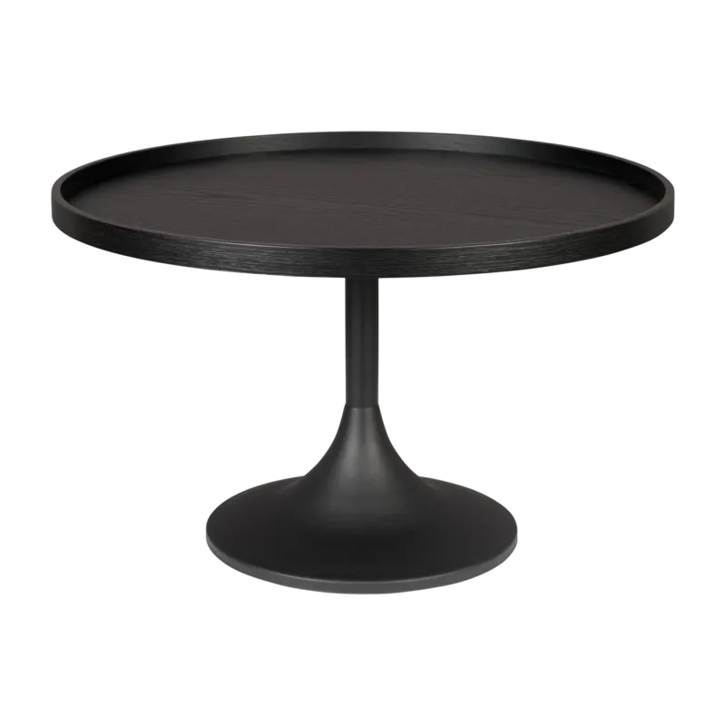 Table basse ronde en chêne noir 69x42cm Jason - Zuiver