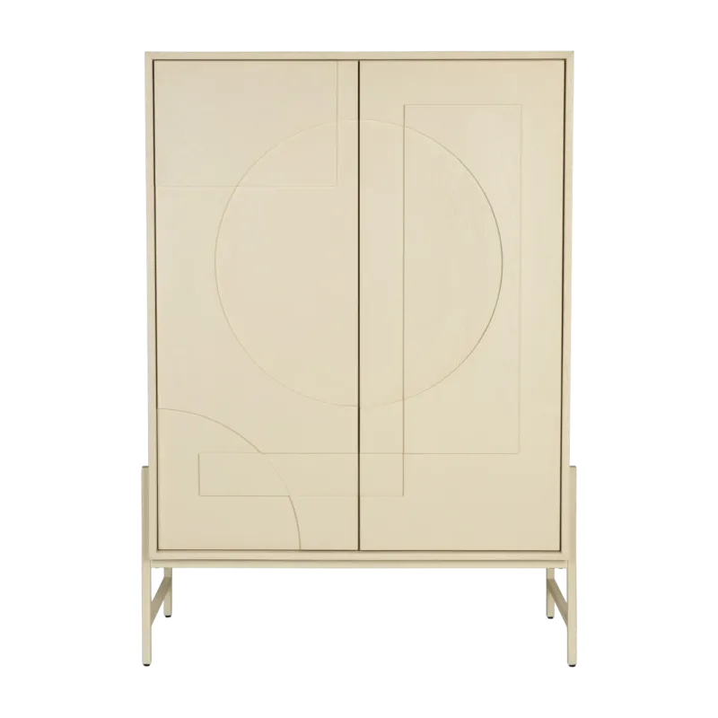 Armoire en chêne beige 140x100cm Faces - Zuiver
