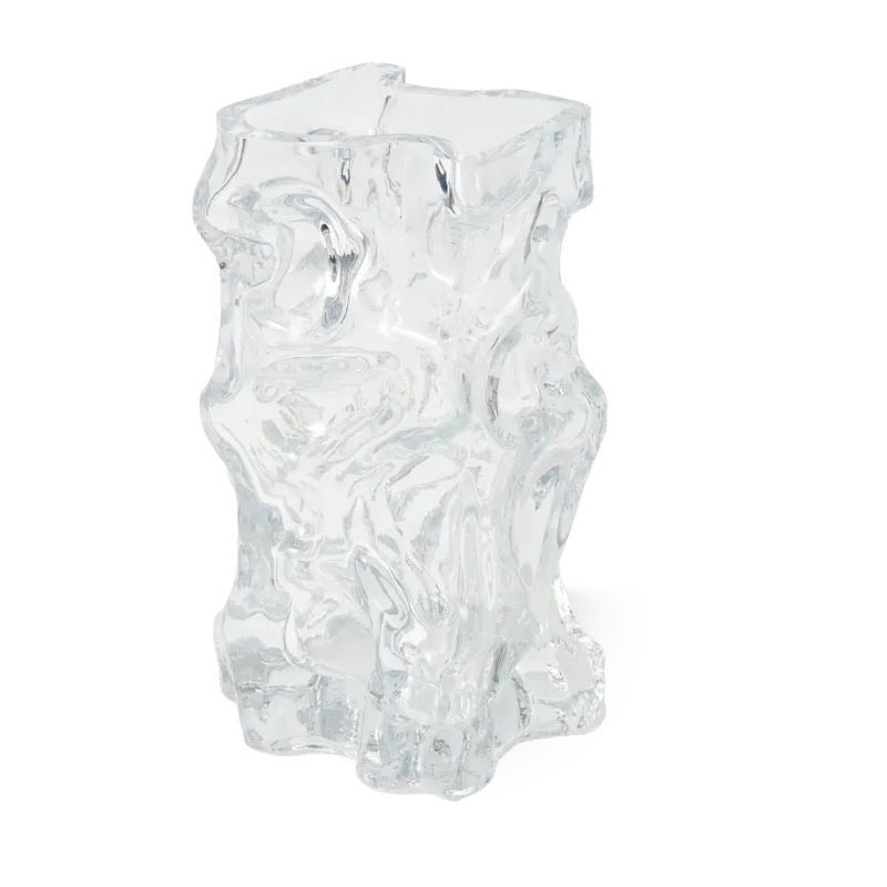 Vase en verre recyclé trasnparent 16x15x29cm Ice - Pols Potten