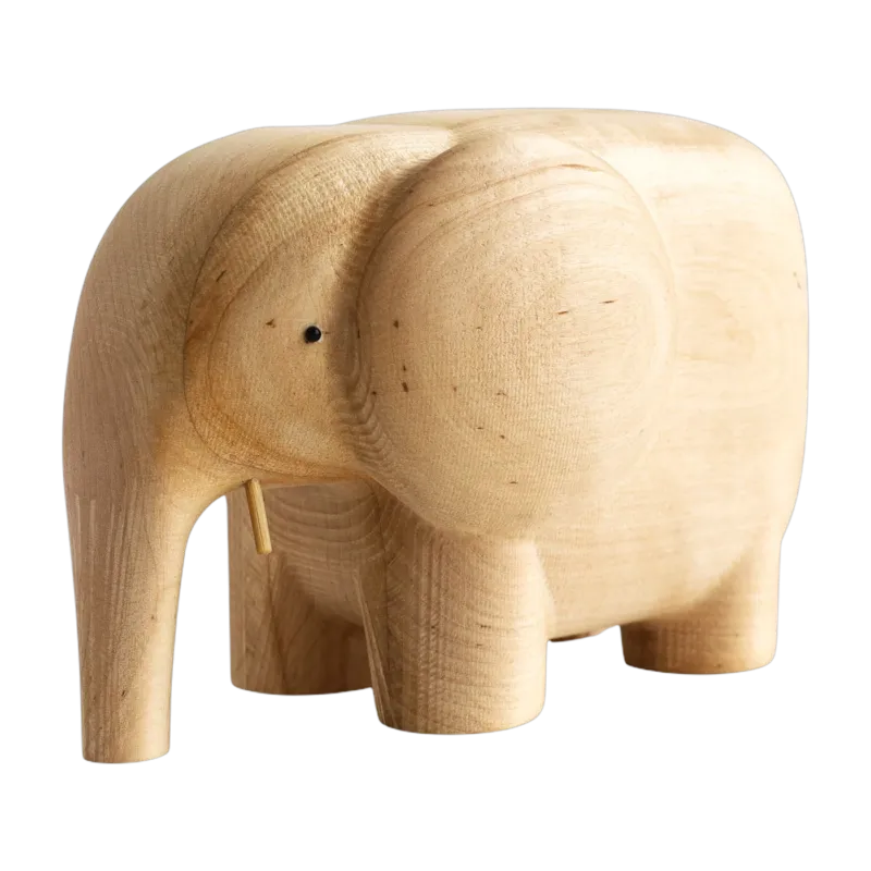 Figurine en bouleau naturel éléphant I Piccolini - EMKO