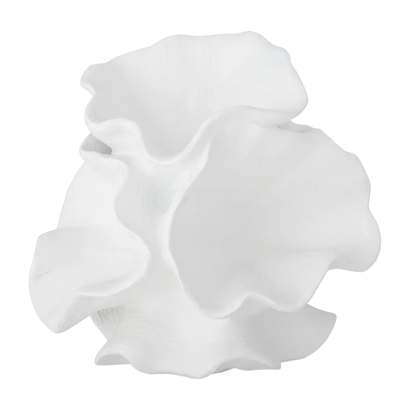 Sculpture blanche en polyrésine 14x15cm Claudette - Bloomingville