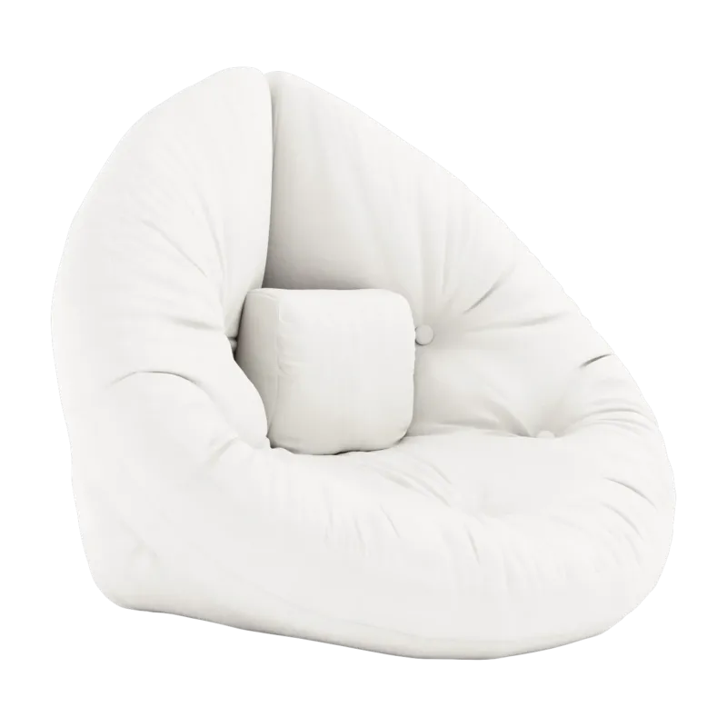 Pouf fauteuil en coton natural 75x80x60cm Mini Nido - Karup Design