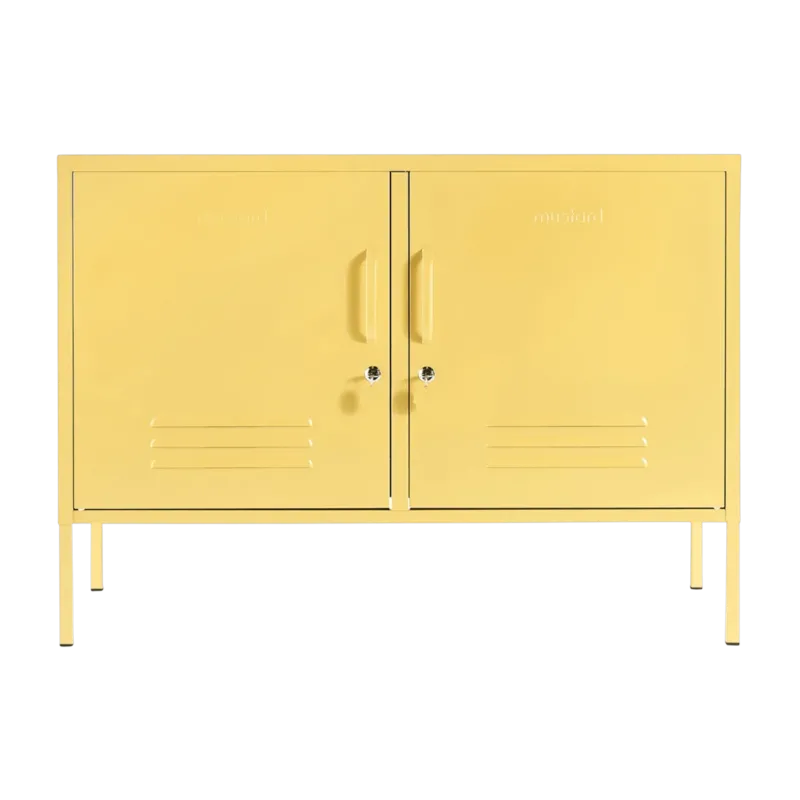 Casier en acier jaune beurre 40x100x72cm The Lowdown - Mustard Made