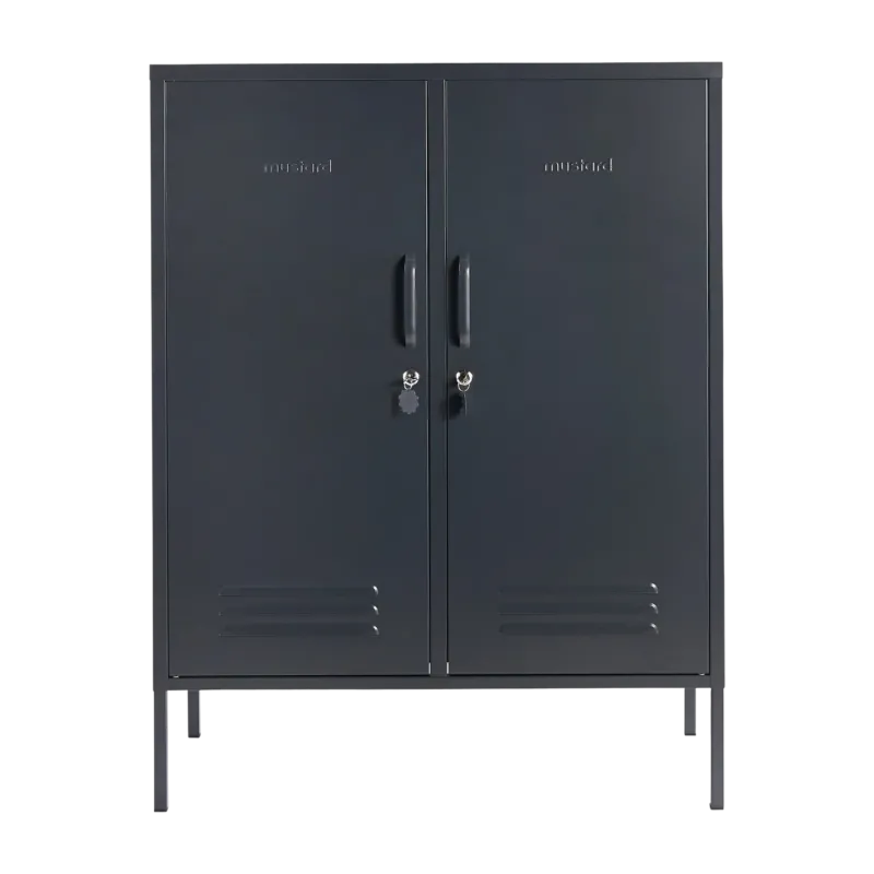 Casier en acier gris ardoise 85x40x111cm The Midi - Mustard Made