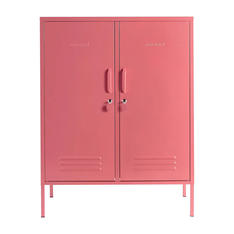 Casier en acier rose baie 85x40x111cm The Midi - Mustard Made