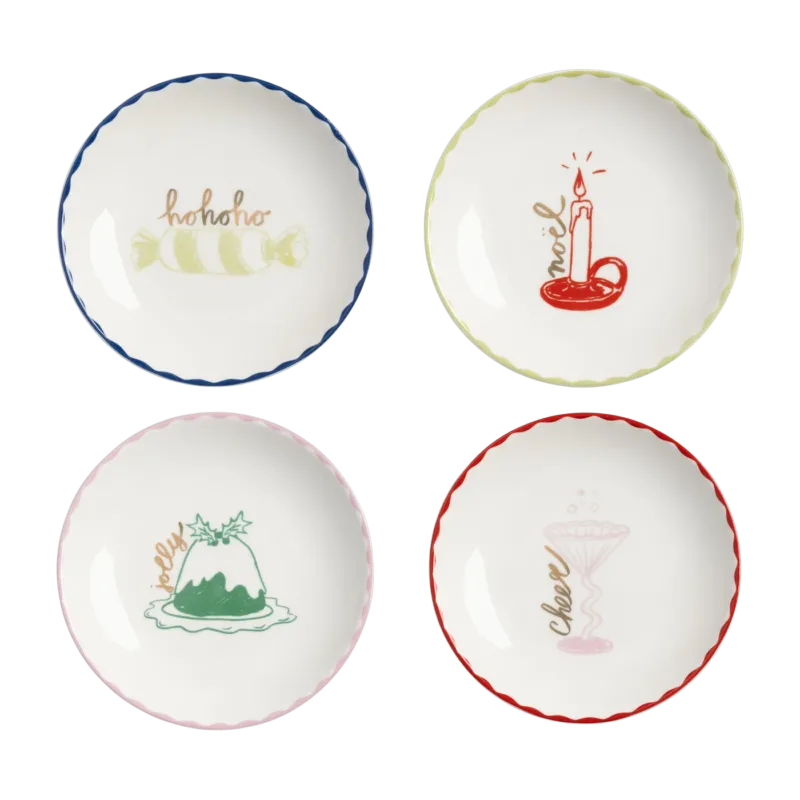4 assiettes en porcelaine 12,5cm Bliss - &Klevering