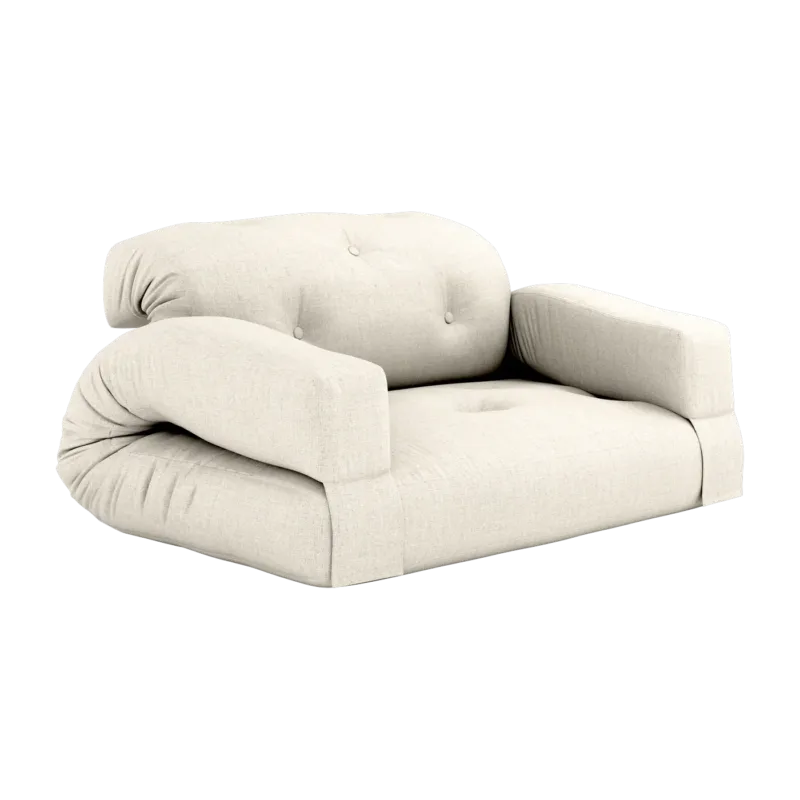 Canapé convertible en coton et lin 140x122x70cm Hippo - Karup Design