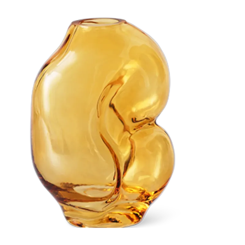 Petit vase en verre Gleam Amber - HKLIVING
