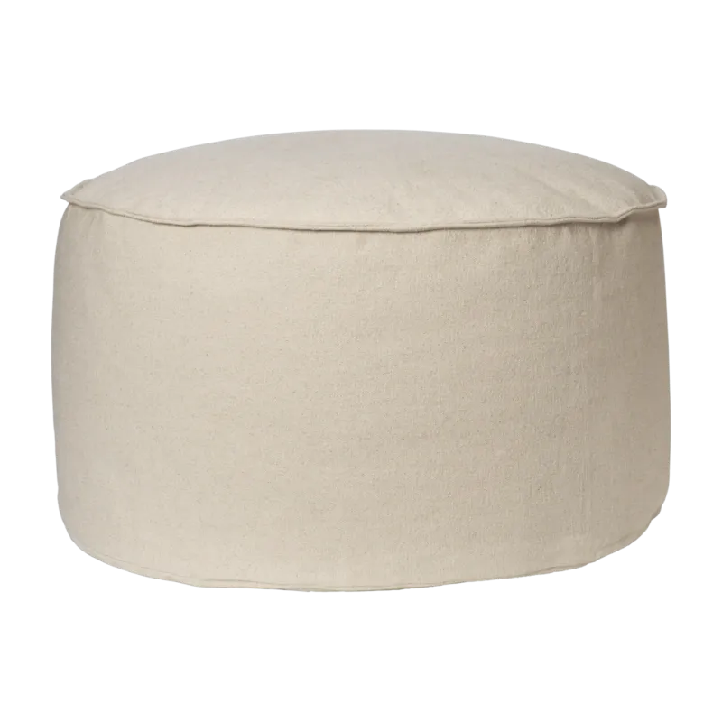 Pouf en coton beige 80cm Aun - Ferm living