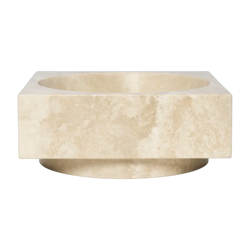 Vide-poche en travertin beige 27x11cm Hew - Ferm living