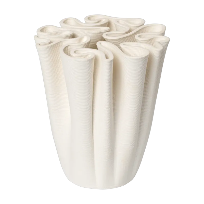 Vase en grès blanc 15 x 18 cm Dedali - Ferm living