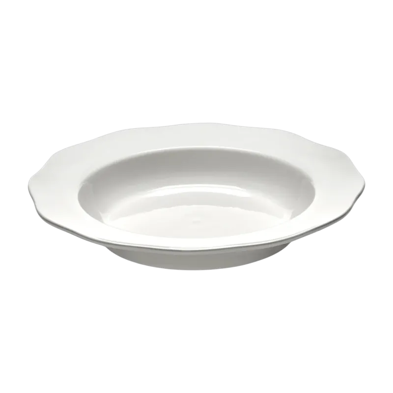 Assiette creuse à pâtes en porcelaine blanche 22cm Silhouette - Serax