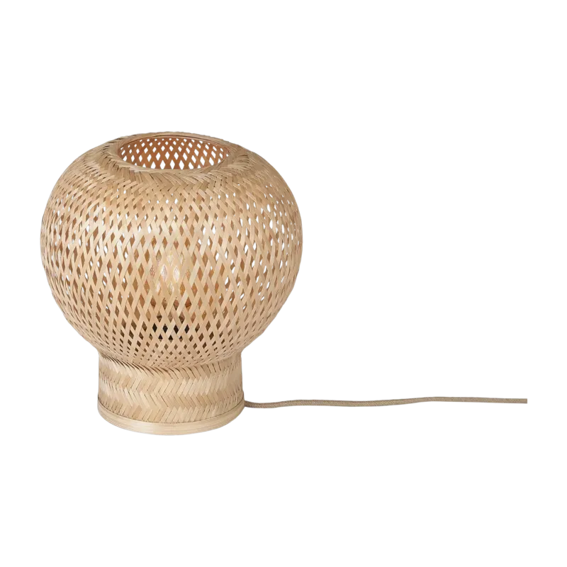 Lampe de table en bambou naturel 25x27cm Barbados - Good & Mojo