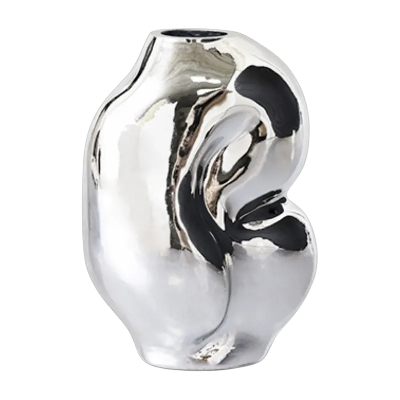 Petit vase en verre Gleam Chrome - HKLIVING
