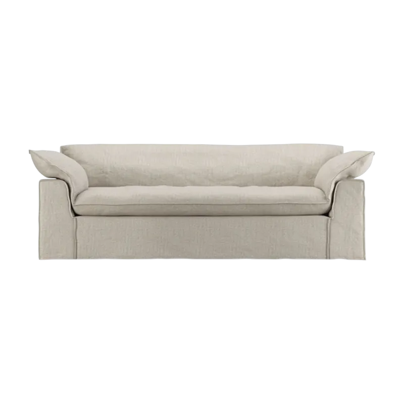 Canapé en tissu pure ivory 244cm Nomad - HKLIVING