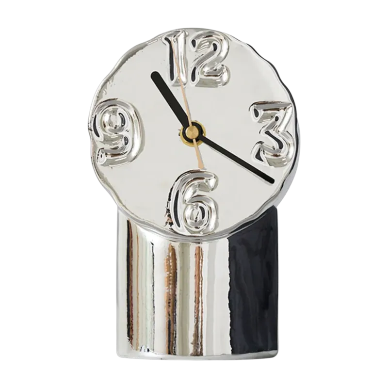 Horloge rétro en céramique Chrome - HKLIVING