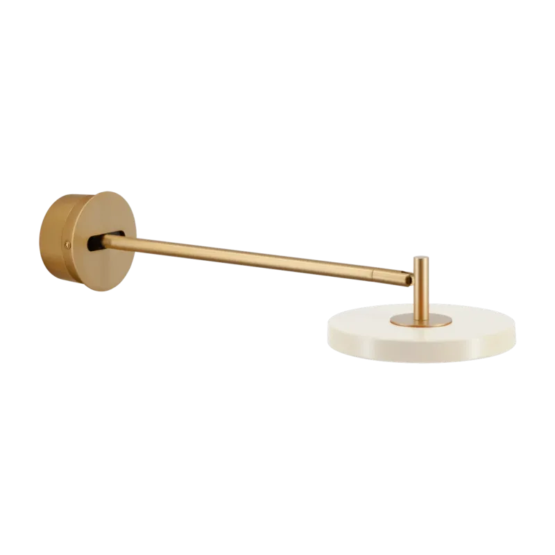 Applique murale led en laiton et acier perle 42cm Long Astéria - Umage