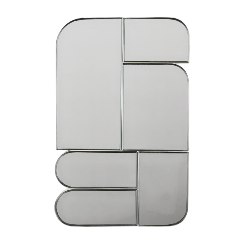 Miroir mural avec cadre en métal beige Glamour - Zuiver