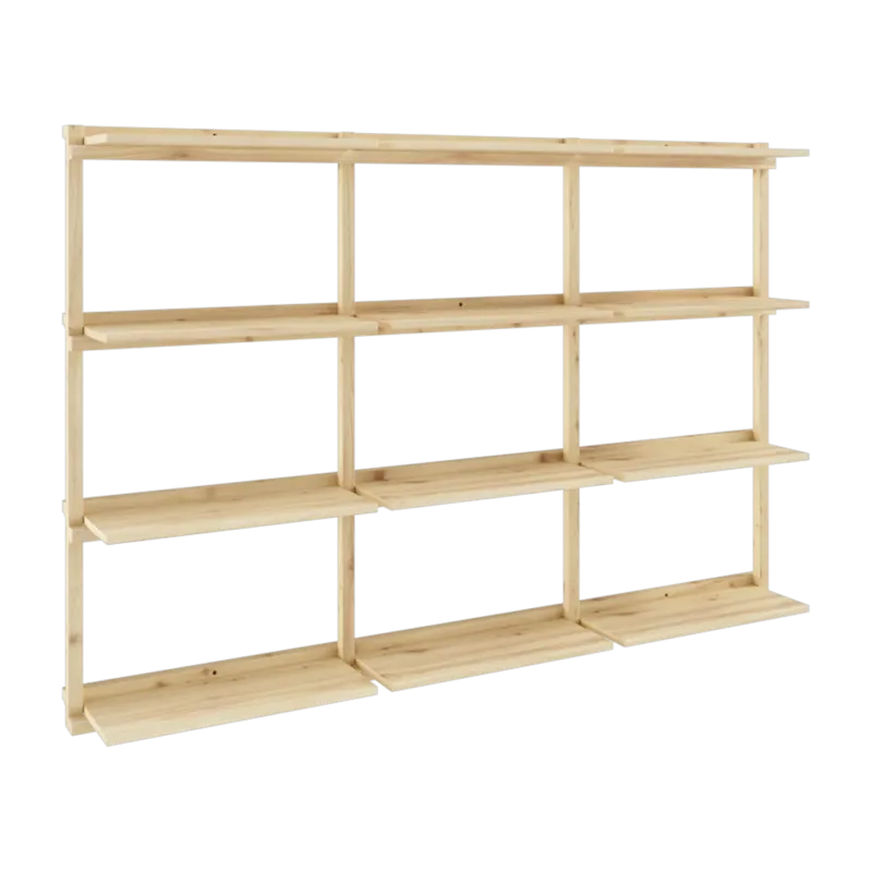 Étagère murale en pin naturel 192x127cm Groove - Karup Design