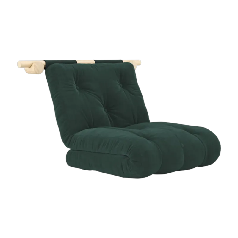 Fauteuil convertible en polyester seaweed 75x200cm Hooked - Karup Design