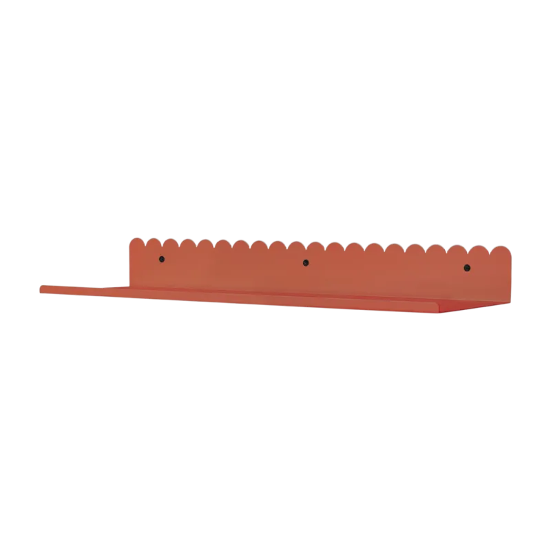 Étagère murale en acier laqué burnt rouge 50x16x16cm Vibes - Nobodinoz